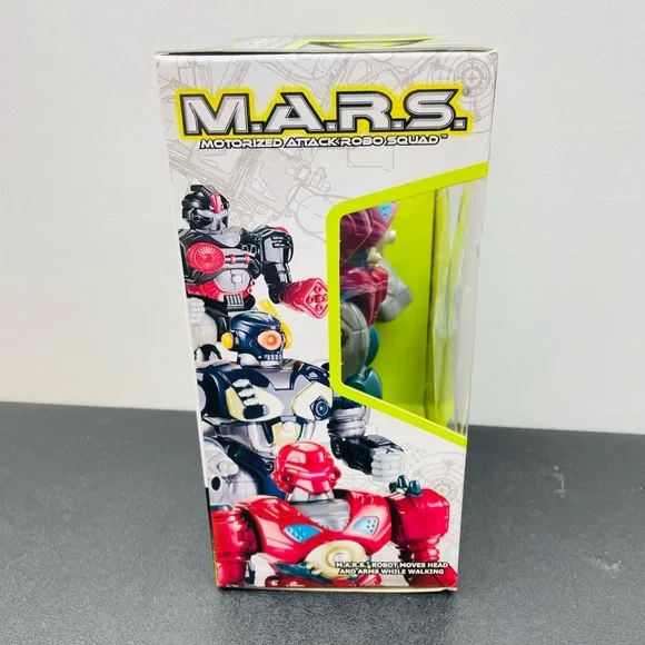 M.A.R.S. Motorized 7" Cybotronix Attack Robo Squad ~ Red Revo Robot (#8831) - Picture 10 of 10